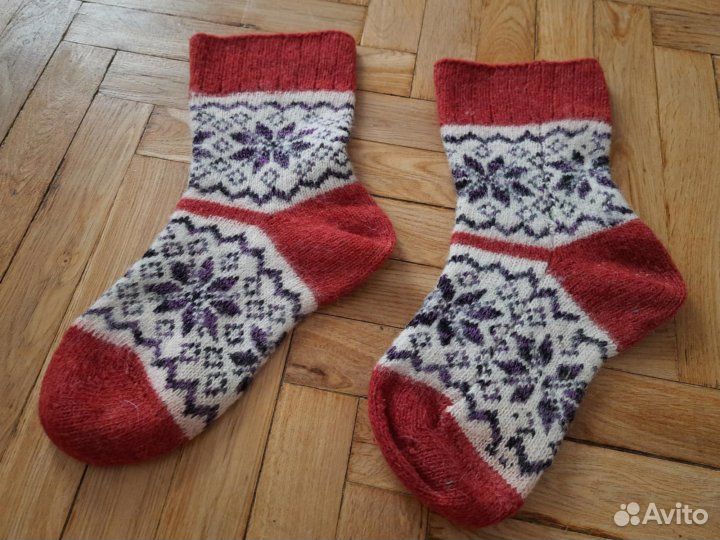 Носки вязаные карельские 40-42