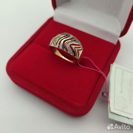 Ф21. Кольцо с биркой юв.завода, золото 585 (id 960