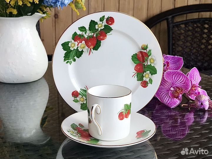 Кофейное трио. Англия. Костяной фарфор