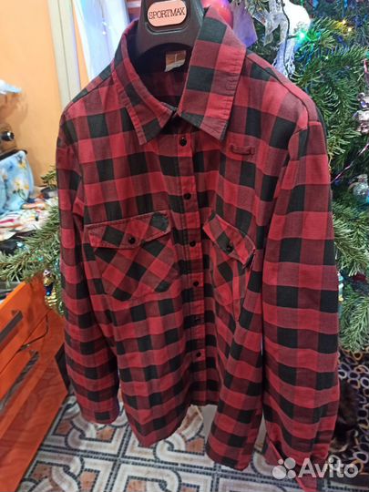 Рубашка в клеточку женская б.у