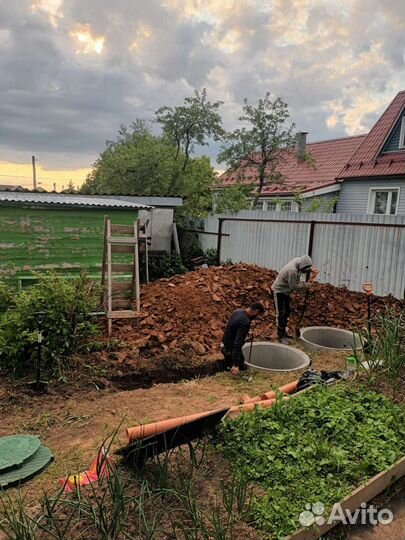 Септик из бетонных колец под ключ канализация