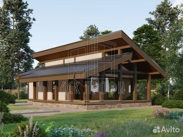 Каркасный дом под ключ Фахверк 87м2