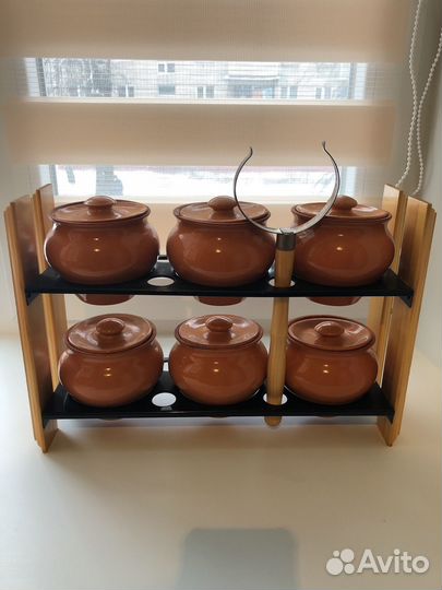 Горшочки для запекания керамические 6 штук