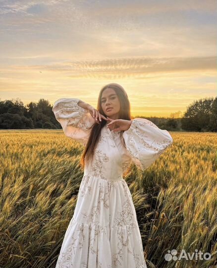 Платье льняное