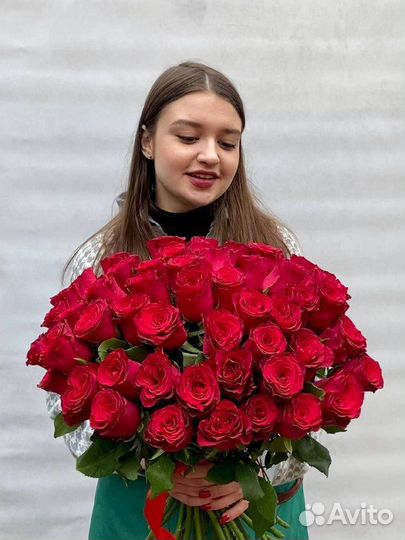51 роза букет доставка розы
