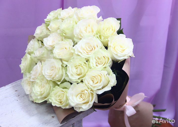 Цветы Букет белых Роз Кемерово