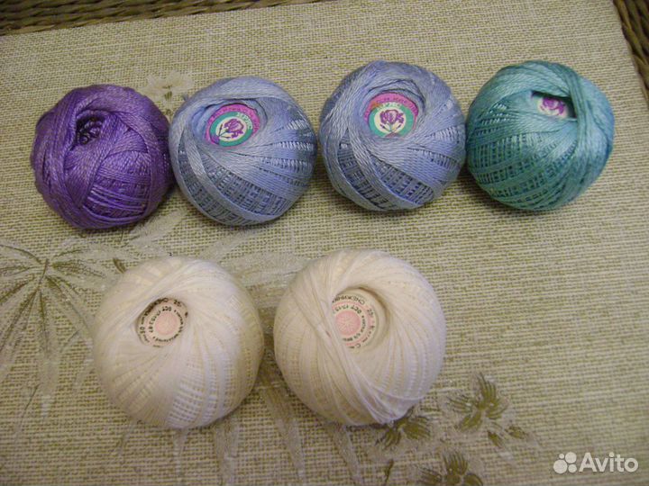 Нитки для рукоделия 6 клубков в Колпино