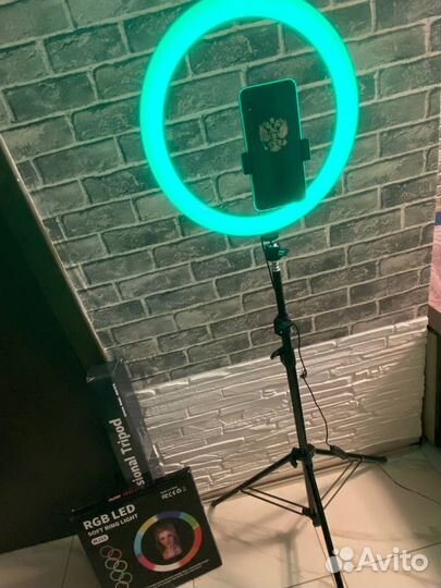 Кольцевая лампа 33 см RGB