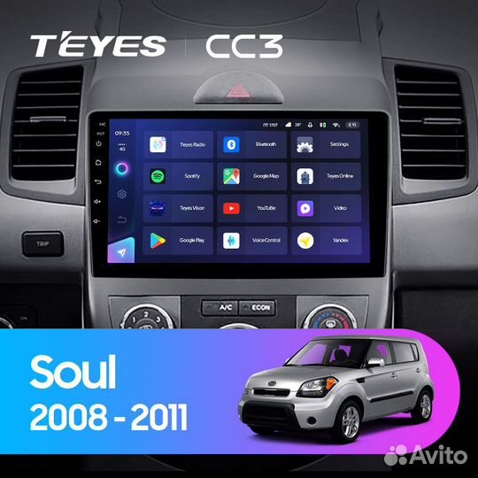 Магнитола Teyes CC3 6/128 Kia Soul 1