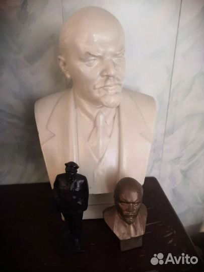 Бюст ленина гипс,бронза