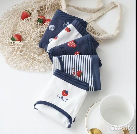 Трусы женские набор средняя посадка пакетом 5 штук