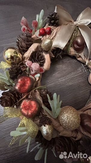 Рождественский венок на дверь