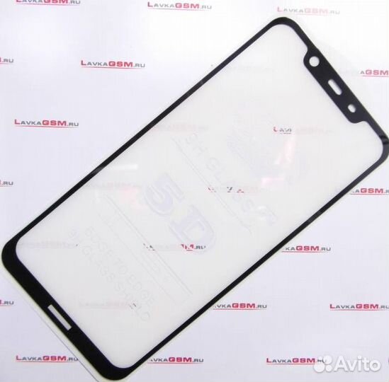 Защитное стекло для Nokia 7.1 Plus Черное#12410