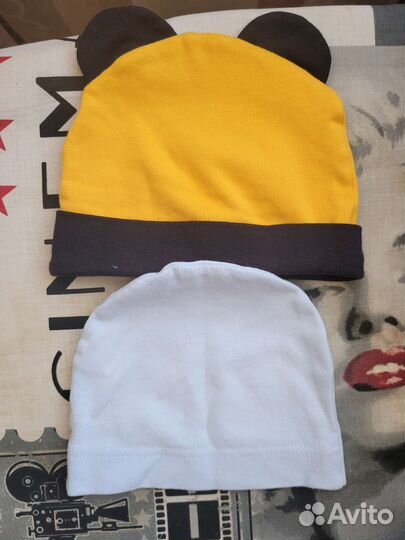 Детские шапочки трикотажные для малыша 3-6 мес