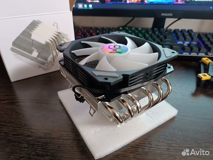 Кулер для процессора. 6 теплотрубок, RGB (Новый)