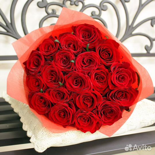 Букет 25 красных роз Цветы Новосибирск