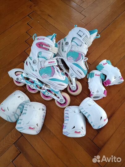 Детские ролики (р.30-35) и защита (р.S)