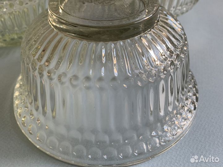 Стеклянный салатник конфетница СССР