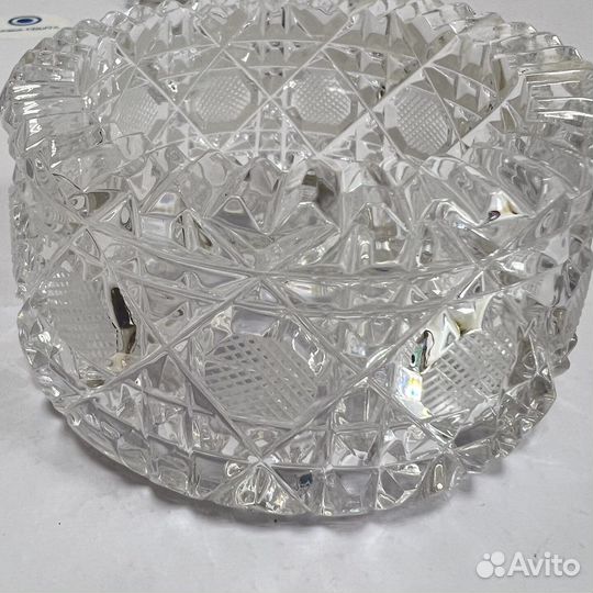 Банка с Ложкой Баночка для меда Хрусталь Чехия