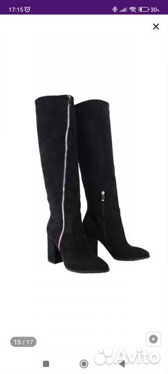 Сапоги демисезонные женские 38 замшевые