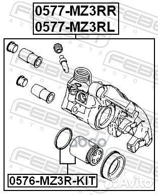 Суппорт торм.ford focus/mazda 3 зад.лев. ford 1