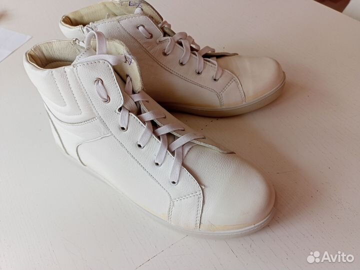 Ботинки кеды натуральная кожа