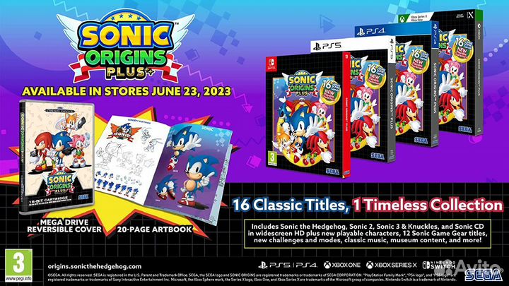 Sonic Origins Plus - Day One Edition NSW, русские