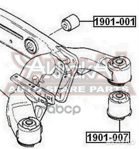 Сайлентблок задней балки 1901007 asva