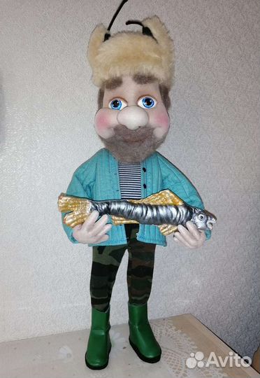 Новая интерьерная кукла Рыбак на подарок