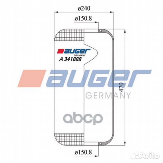 Пневмоподушка подвески HCV A341888 auger