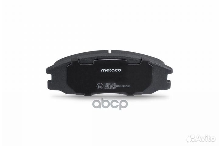 Колодки тормозные передние к-кт 3000-039 metaco