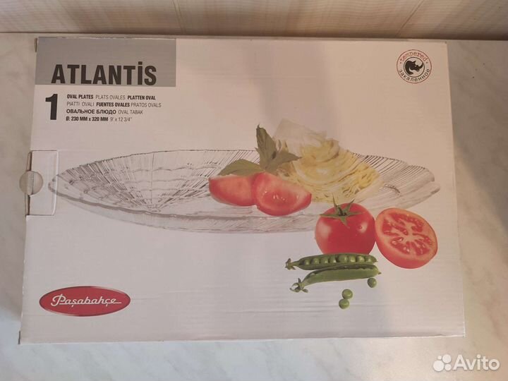 Тарелка стеклянная сервировочная