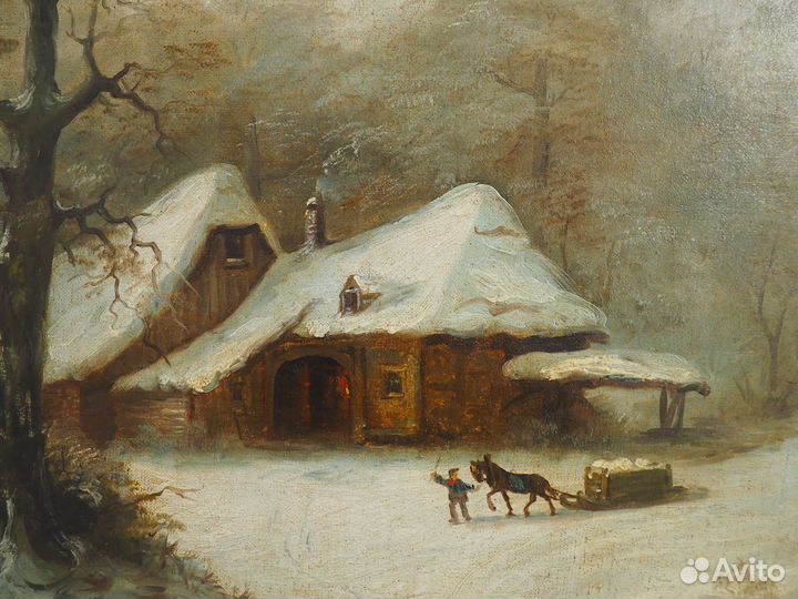 Картина «Зимний пейзаж». Царская Россия