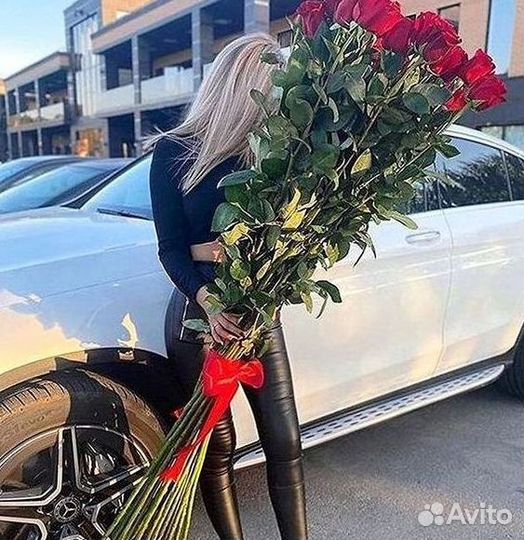Высокие Розы Гиганты Доставка Круглосуточно