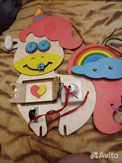 Бизиборд доска единорожка