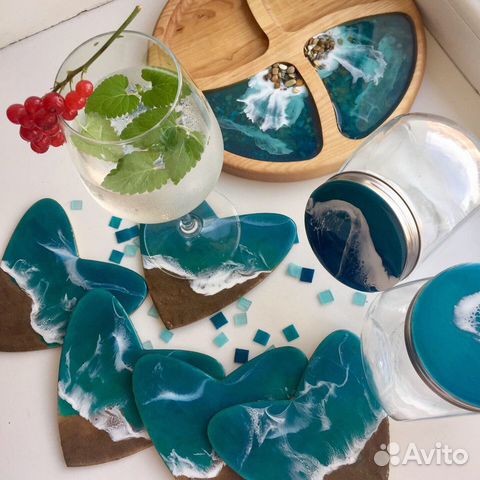 Подстаканники из эпоксидной смолы