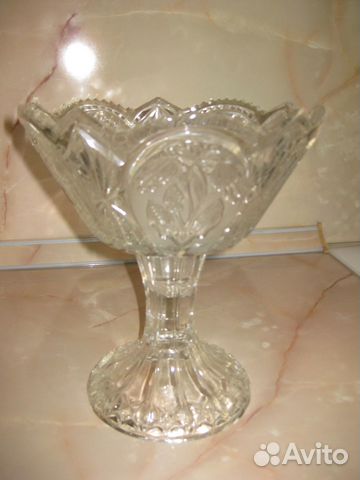 Ваза хрустальная на ножке СССР