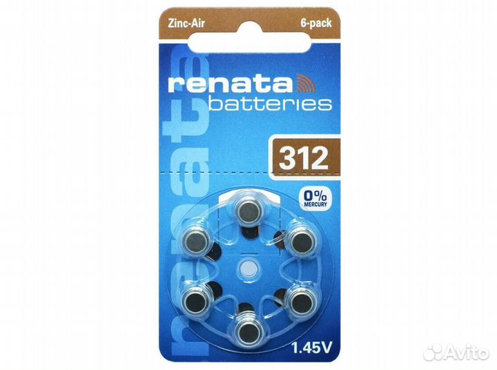 Батарейки для слуховых аппаратов, Renata