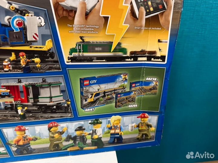 Lego city грузовой поезд 60198