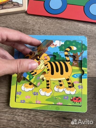 Деревянные пазлы вкладыши