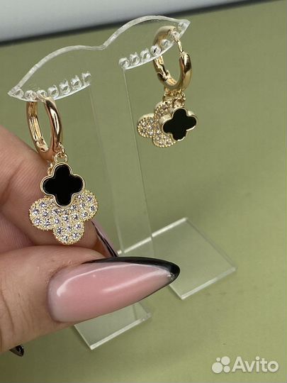 Серьги van cleef