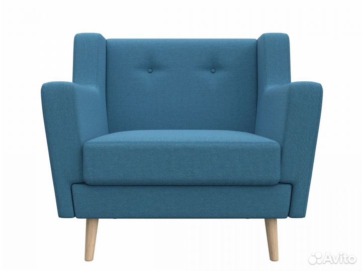 Кресло Брайтон, рогожка, амур голубой. Москва и мо