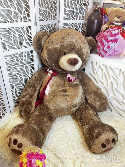Большой медведь мягкая игрушка плюшевый медведь
