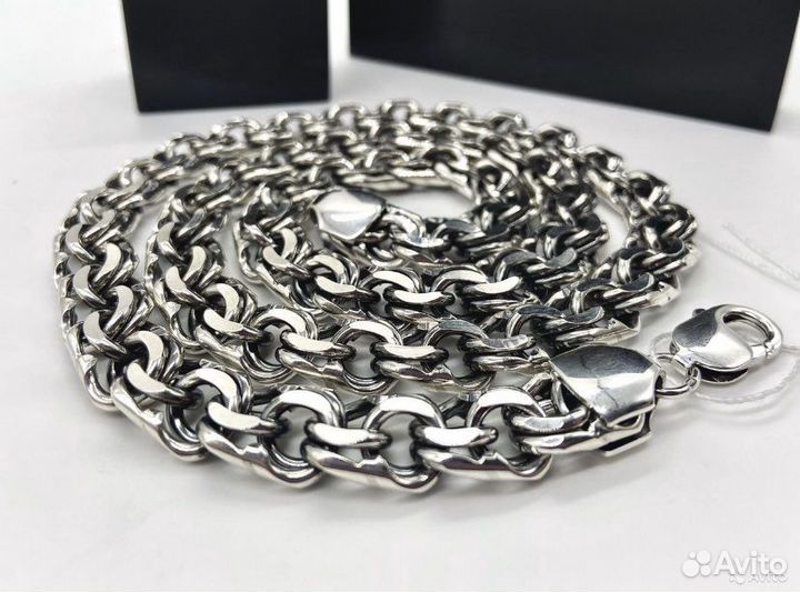 Серебряная цепь бисмарк крупная 100 грамм