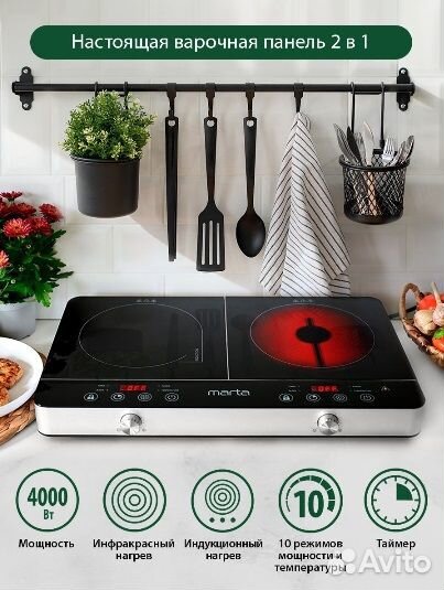 Индукционная варочная панель 4000 Вт Новая
