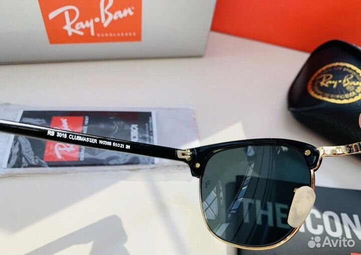 Очки ray ban clubmaster стеклянные