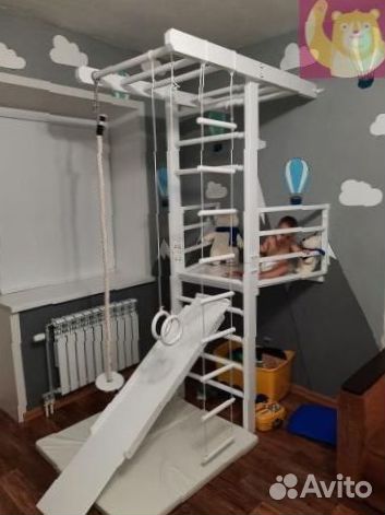 Шведская стенка с балконом и аксессуарами