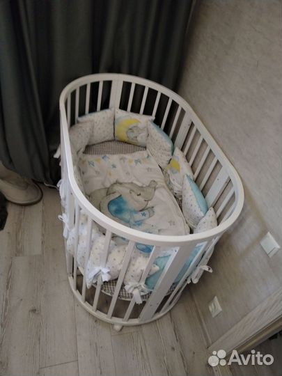 Детская кровать для новорожденных круглая