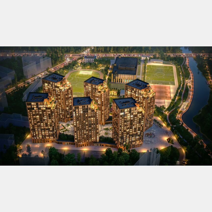 2-к. квартира, 64,1 м², 7/23 эт.