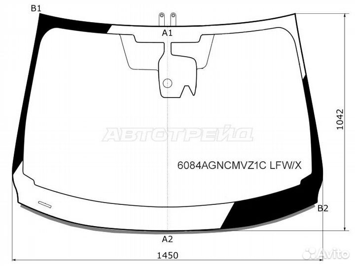 Стекло лобовое Nissan Qashqai 13-19